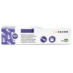 Guache liderpapel escolar 40 ml 7 cores sortidas + pincel