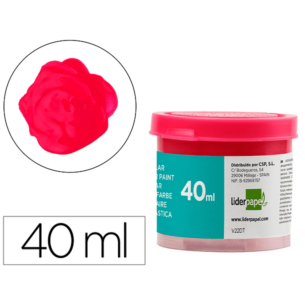 Guache liderpapel escolar 40 ml magenta 2