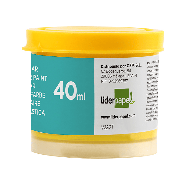 Guache liderpapel escolar 40 ml amarelo 1