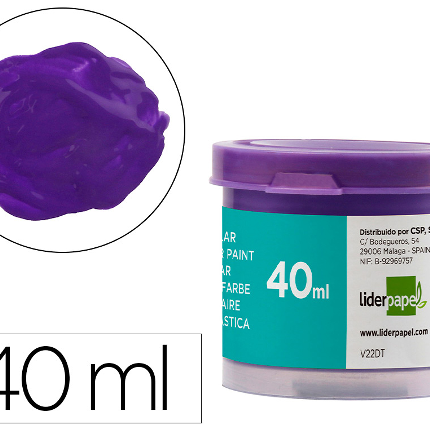 Guache liderpapel escolar 40 ml violeta 2