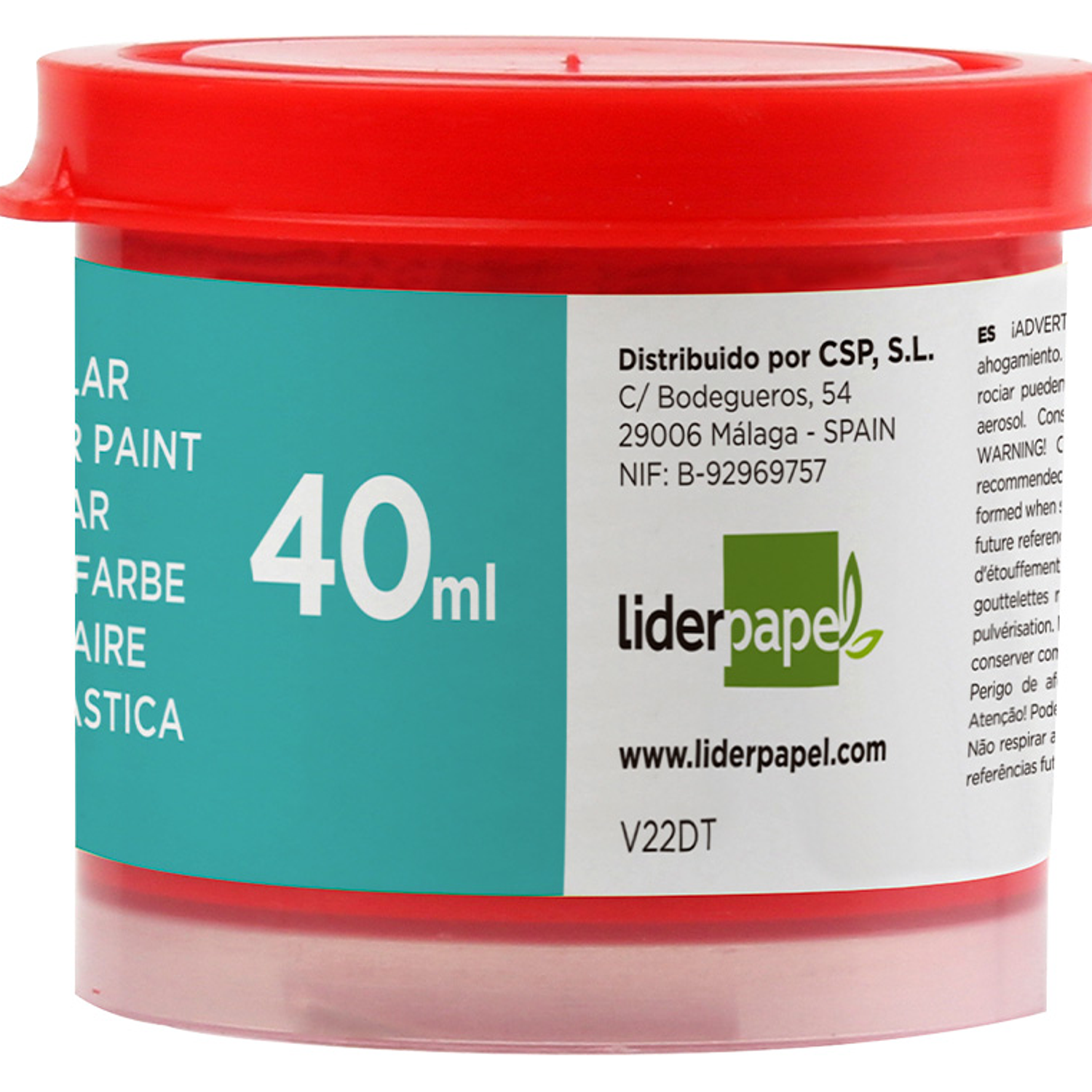 Guache liderpapel escolar 40 ml vermelho 1