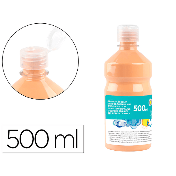 Guache escolar liderpapel 500 ml carne 2