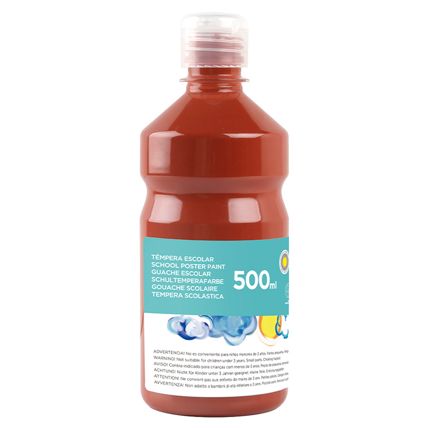 Guache escolar liderpapel 500 ml castanho 3