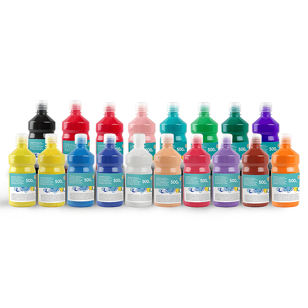 Guache escolar liderpapel 500 ml azul cian 6