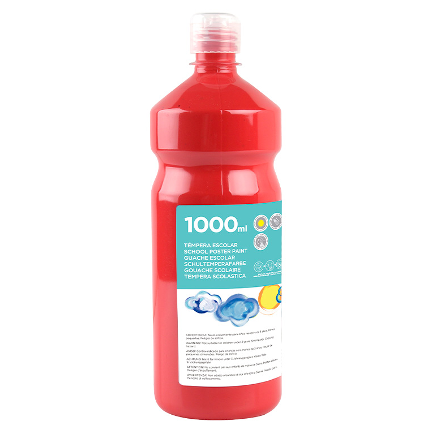 Guache escolar liderpapel 1000 ml vermelho 2