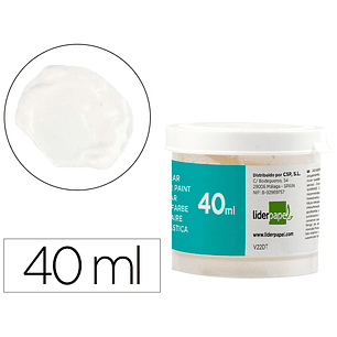 Guache liderpapel escolar 40 ml branco