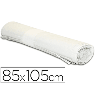 Saco de lixo industrial branco 85x105cm galga 110 rolo de 10 unidades