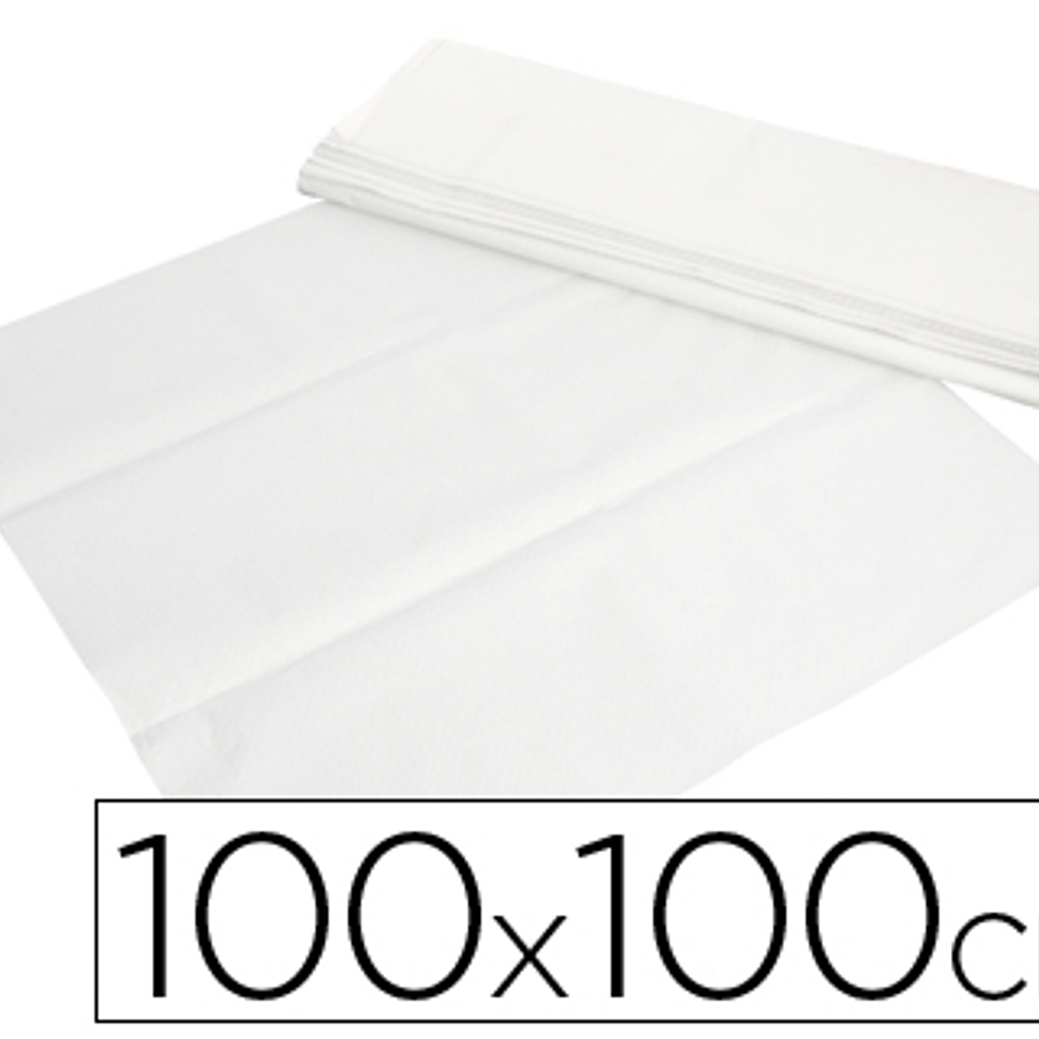 Toalhetes de papel branco em folhas 100x100 cm caixa de 400 unidades 1