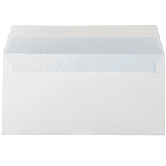 Envelope liderpapelcomercial normalizado branco 120x176 mm tira de silicone pack de 25 unidades