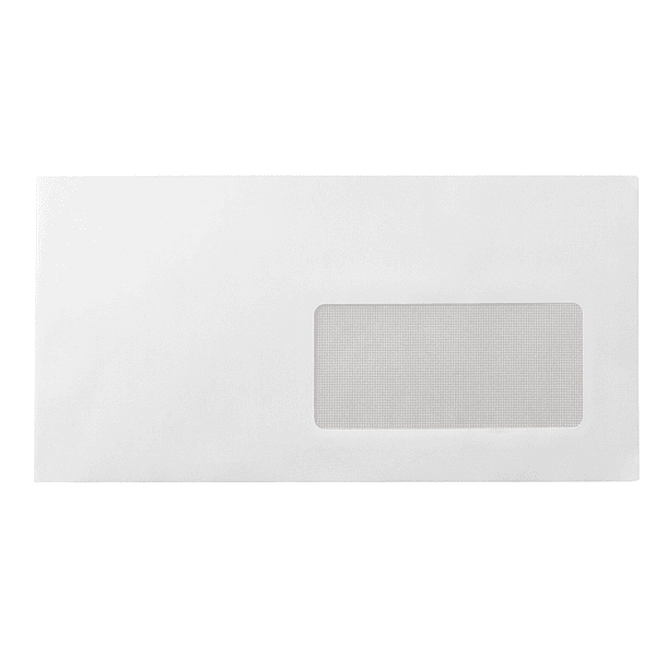 Envelope liderpapel n 3 branco din americano janela direita 110x220 mm tira de silicone embalagem de 25 unidades 2