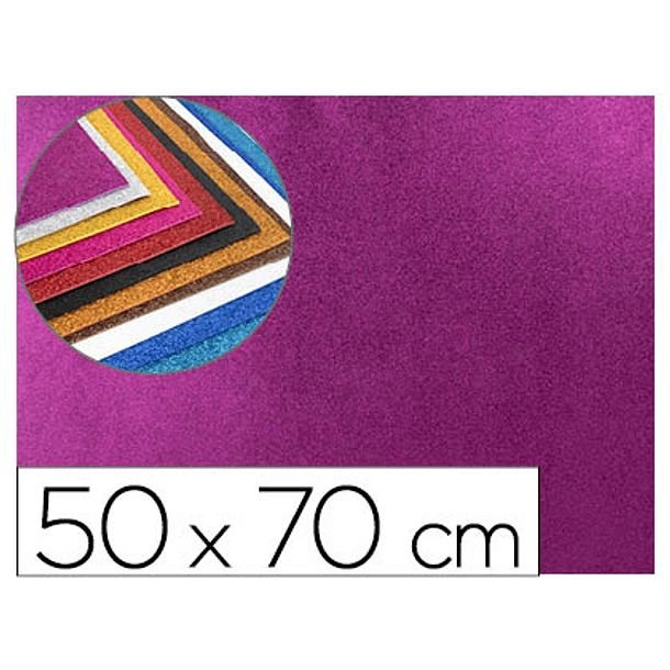 Goma eva com purpurina liderpapel 50x70cm 60gr espessura 2mm violeta 1