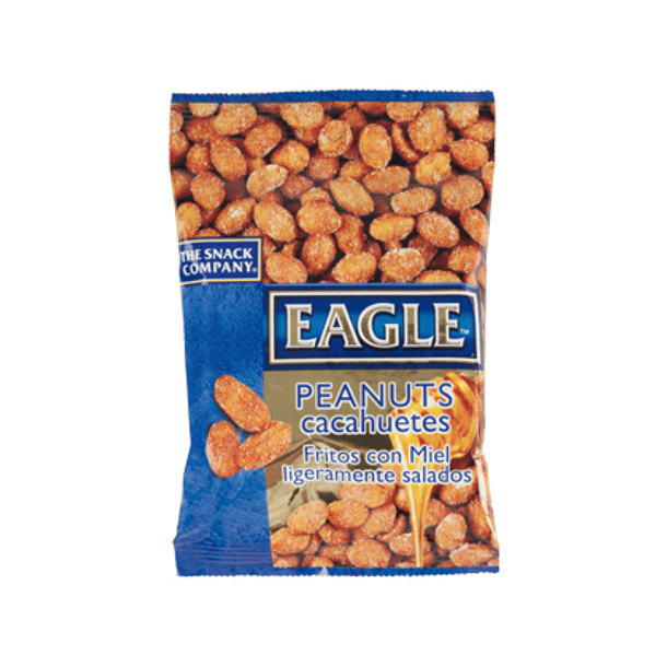 Amendoins fritos com mel eagle snacks ligeiramente salgados 75g 1