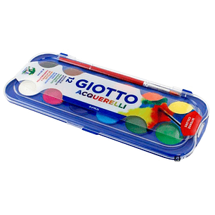 Aguarela giotto 12 cores estojo de plastico