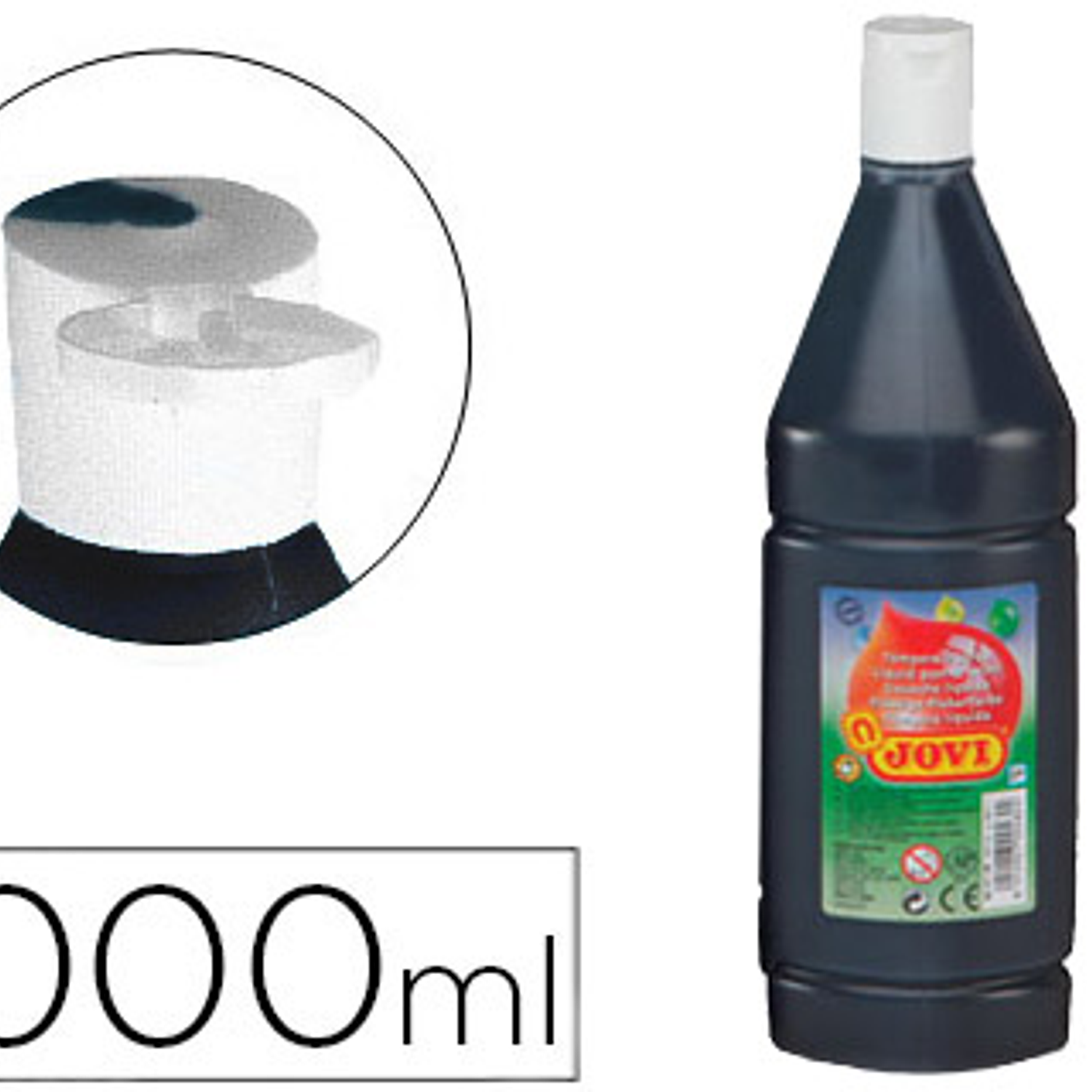 Guache liquido jovi 1000 ml preto 1