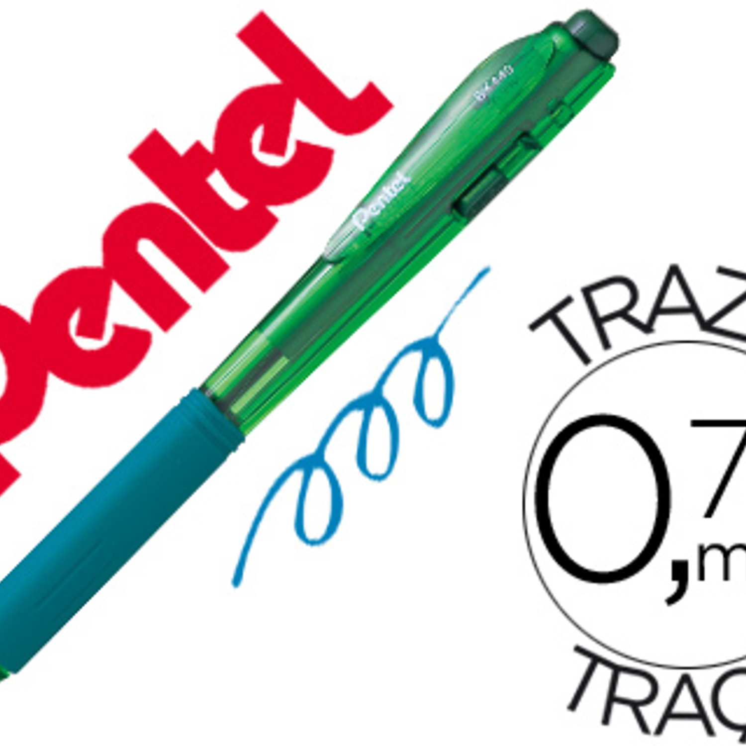 Esferografica retratil pentel bk440 verde 1