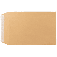 Envelope liderpapel bolsa folio especial castanho 280x365x30 mm fole tira de silicone pack de 50 unidades