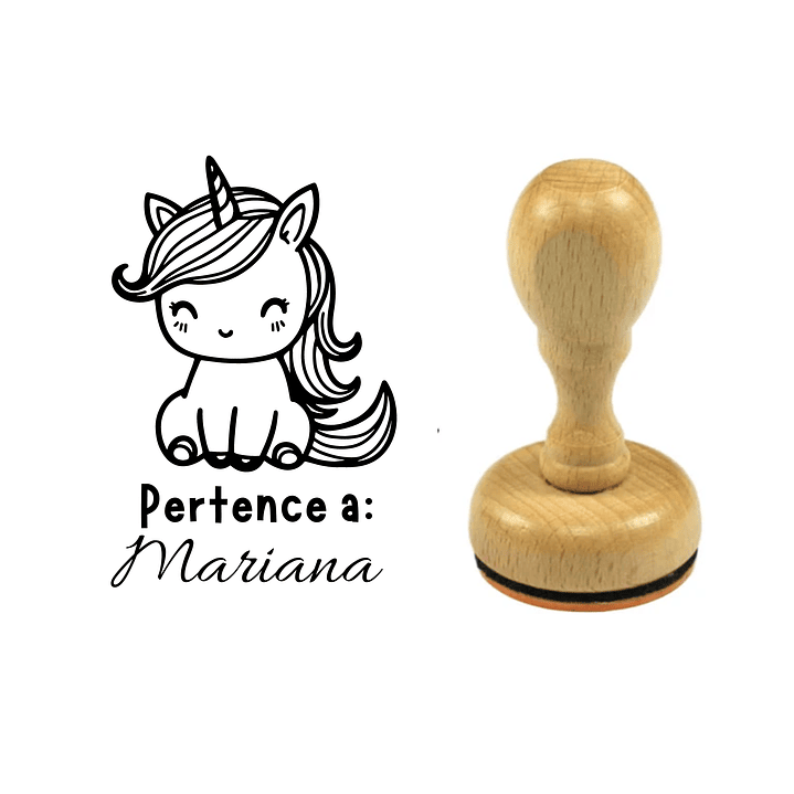 Carimbo para livro - Gatinho  - Unicorn 1