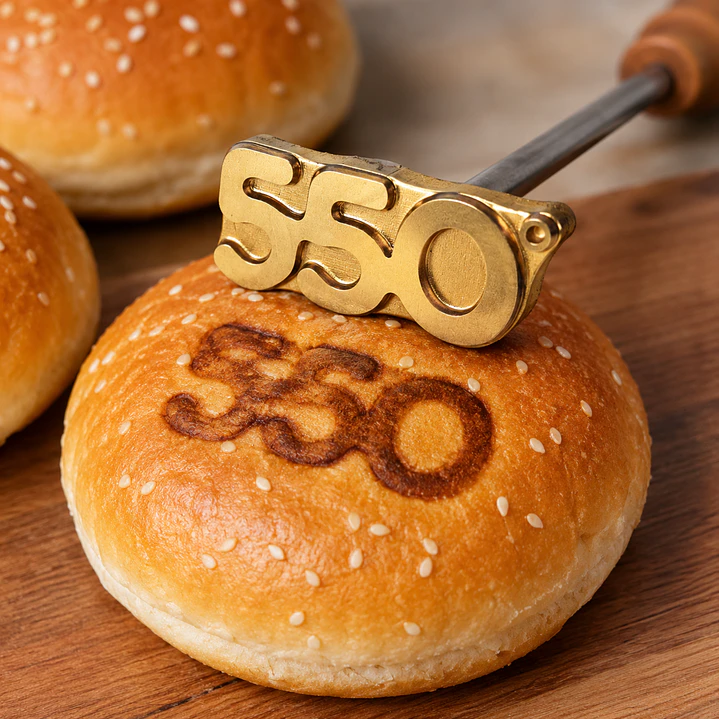 Carimbo de ferro quente | Carimbo para Pão de hamburguer  | Carimbo para carne  | Carimbo para alimentos - Personalizado 1