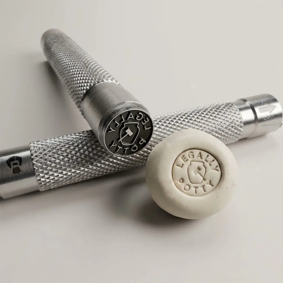 Mini Carimbo personalizado  para cerâmica - Ideal para marcas de peças em argila e cerâmica.  1
