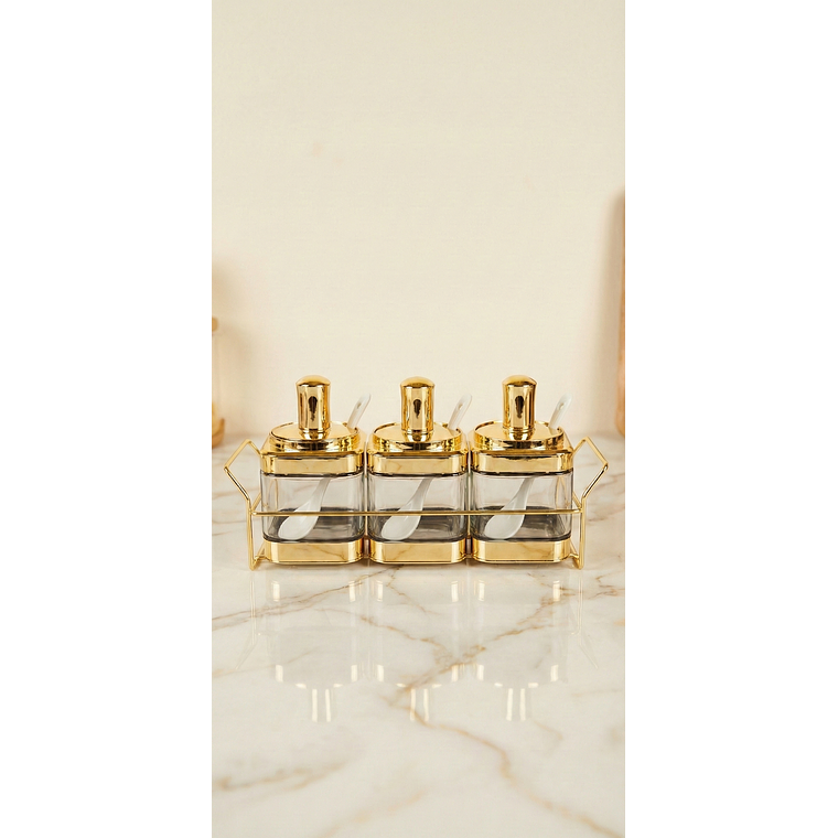 Set Especiero Trío Gold Luxury 1