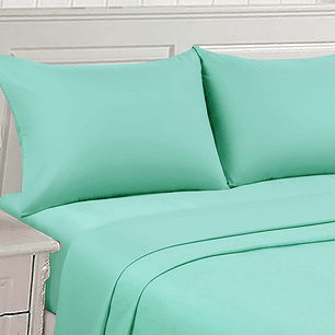 Sábanas lisas Aqua Marine 2 Plazas.