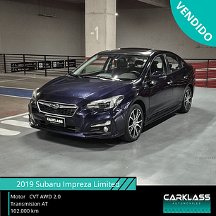 Subaru Impreza Limited CVT AWD 2.0 – Año 2019