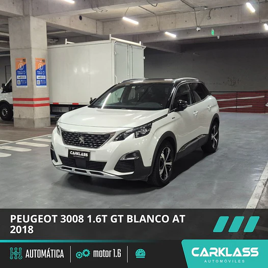 PEUGEOT 3008 1.6T GT Automático 2018 – Blanco 1