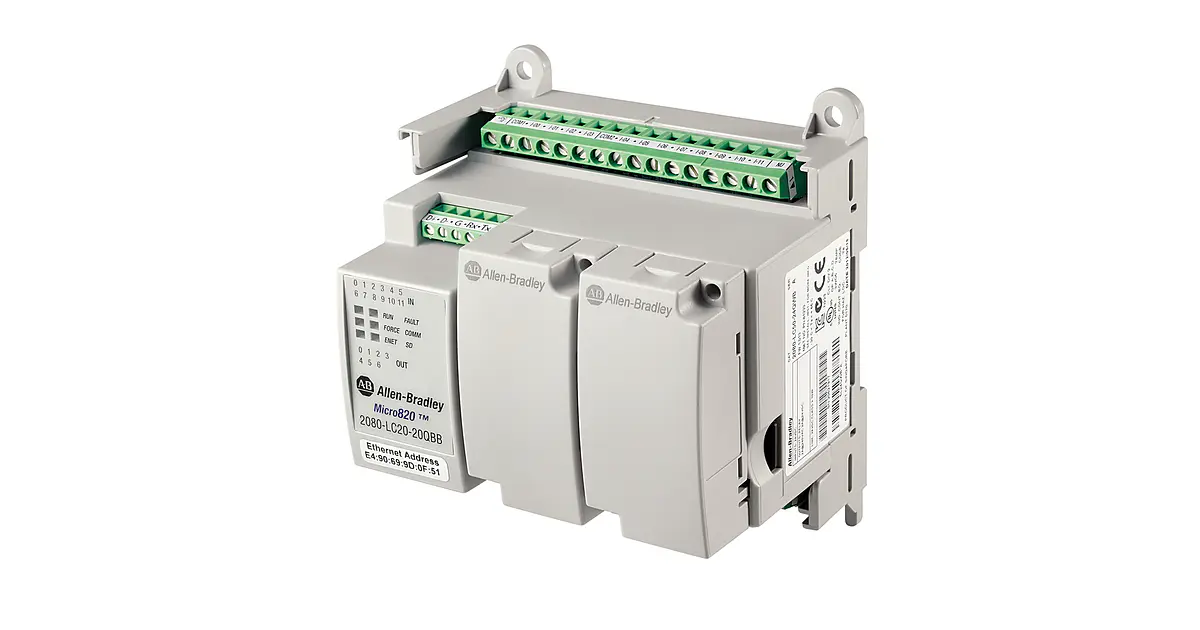 Micro820 20 I/O ENet/IP Controller. 2080-LC20-20QWB Allen Br