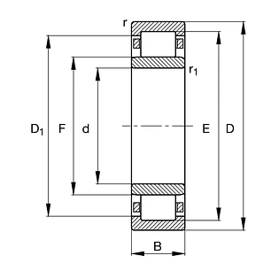 Rodamiento NU3060-M1 Marca Fag