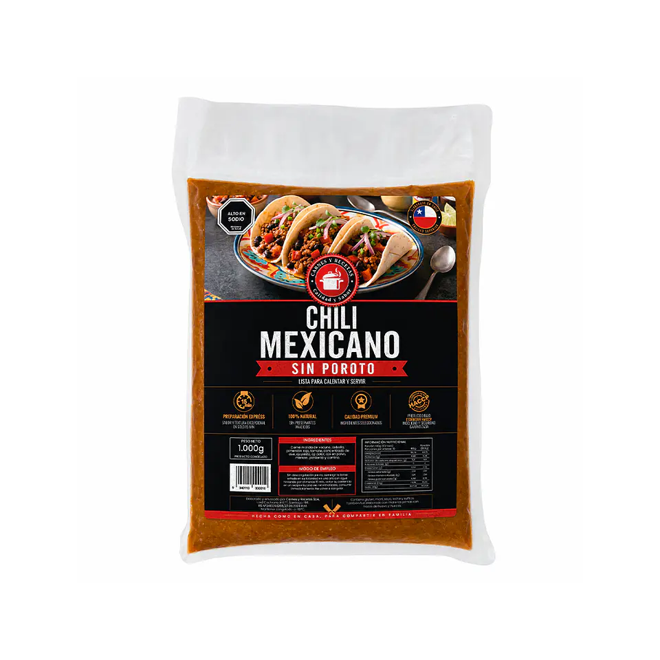 Chili con Carne Premium (Sin Porotos) 🌶️🔥 3