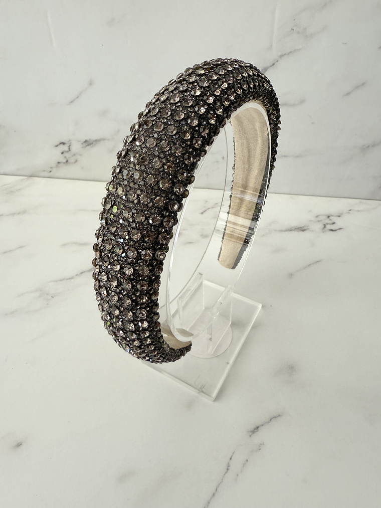Diadema Shine Cristal Gris 1