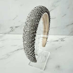 Diadema Shine Cristal Plateado