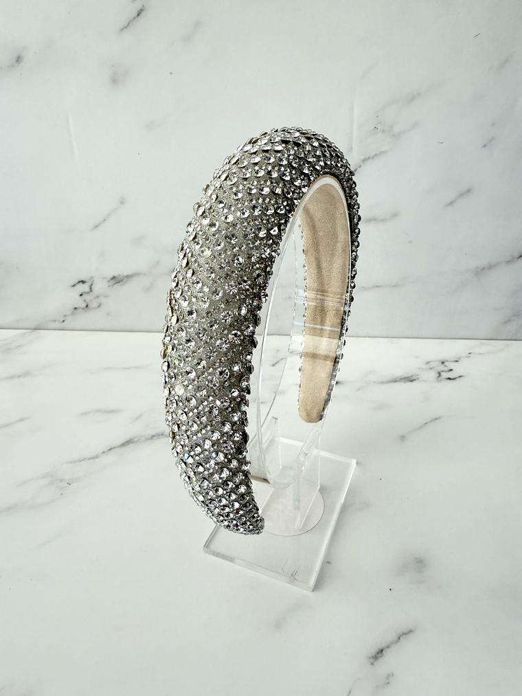 Diadema Shine Cristal Plateado 1