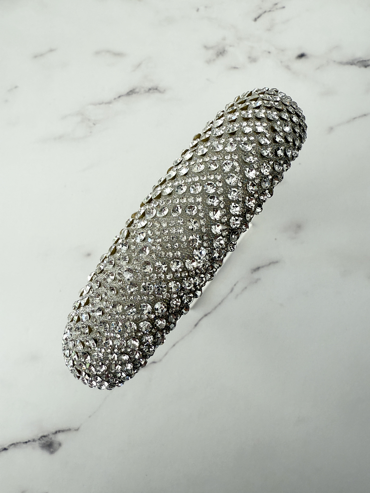 Diadema Shine Cristal Plateado 2