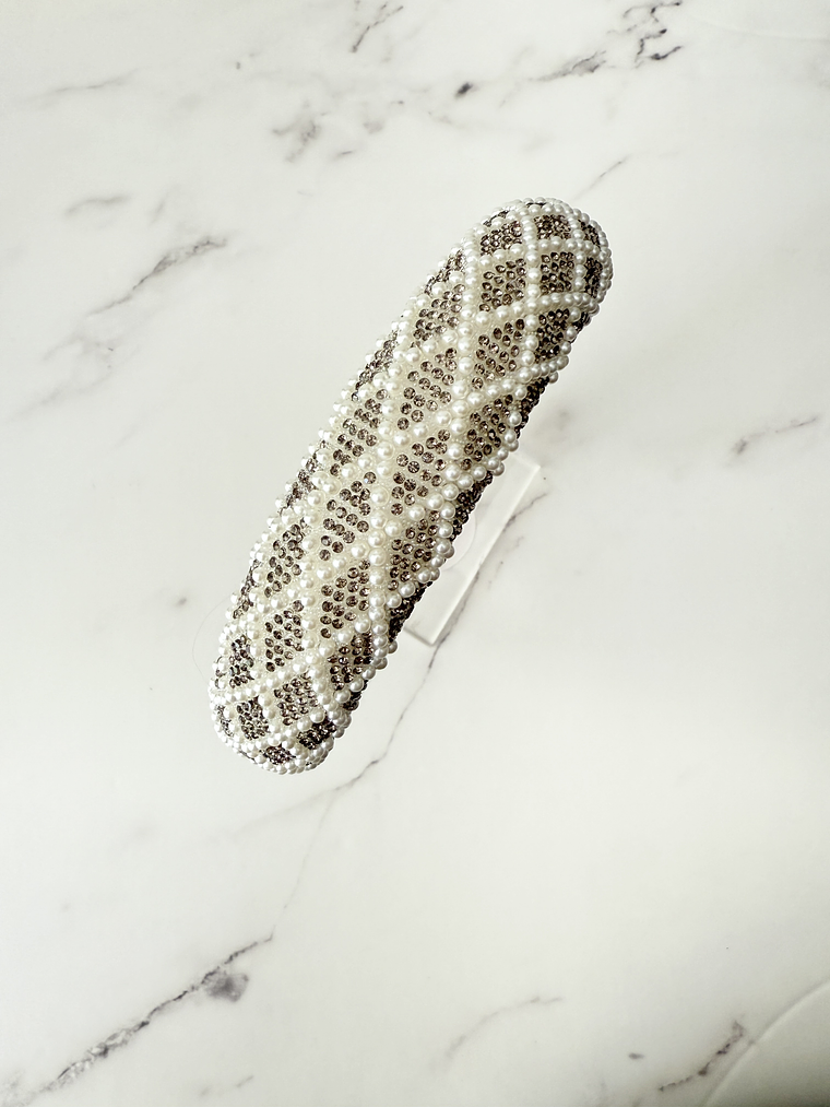 Diadema Shine Cristal y Perlas 2