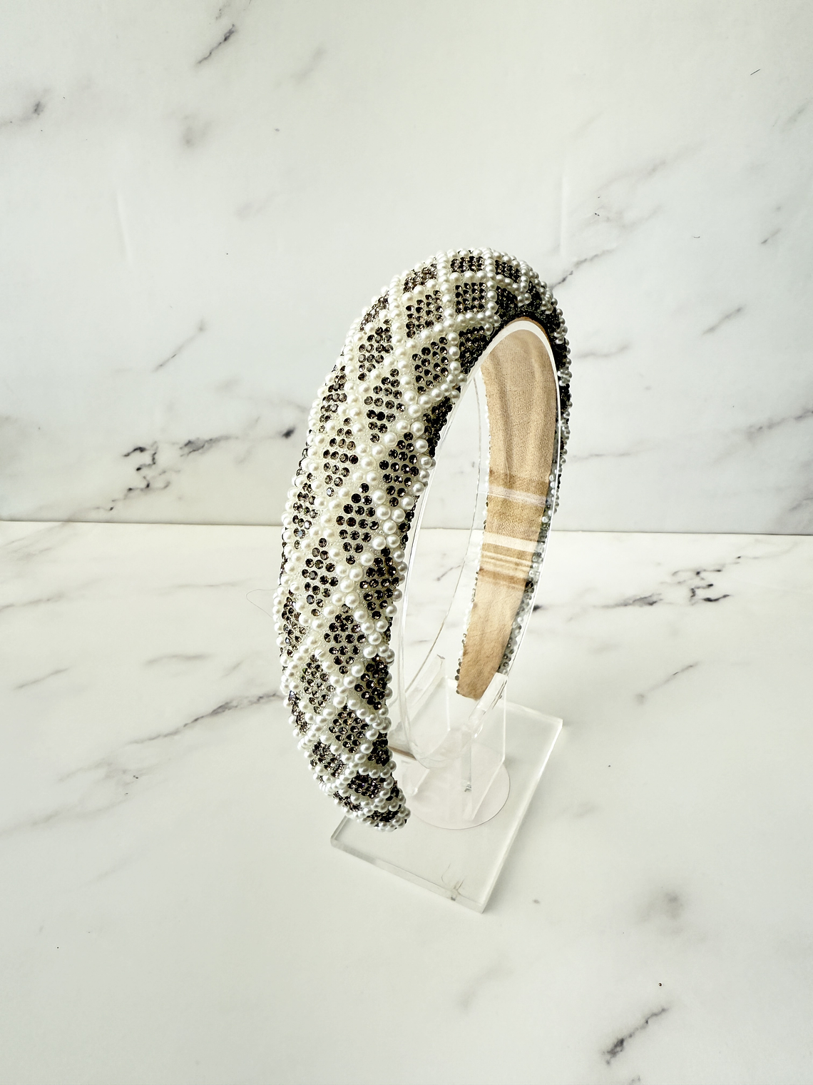 Diadema Shine Cristal y Perlas 1