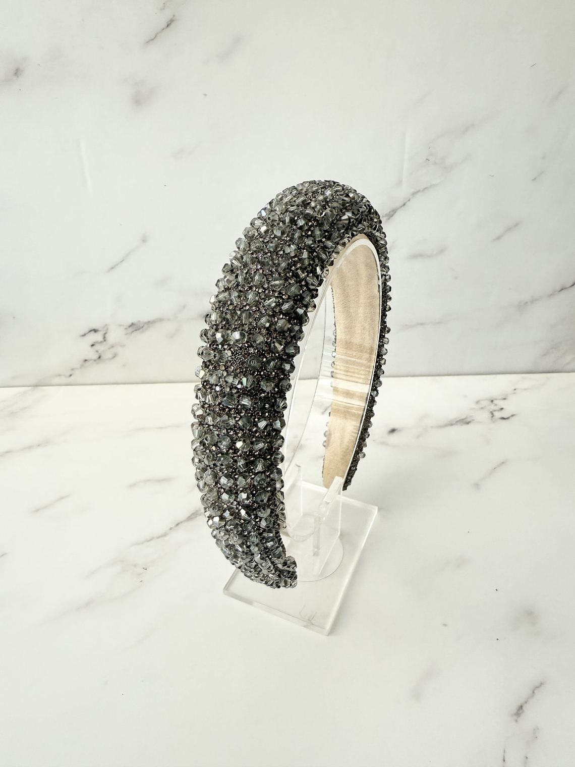 Diadema Shine Cristal Gris  1