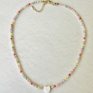 Cristal Corazón Nácar - Summer