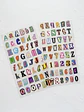 Set 2 Láminas de Stickers de Letras — Collage  - Miniatura 1