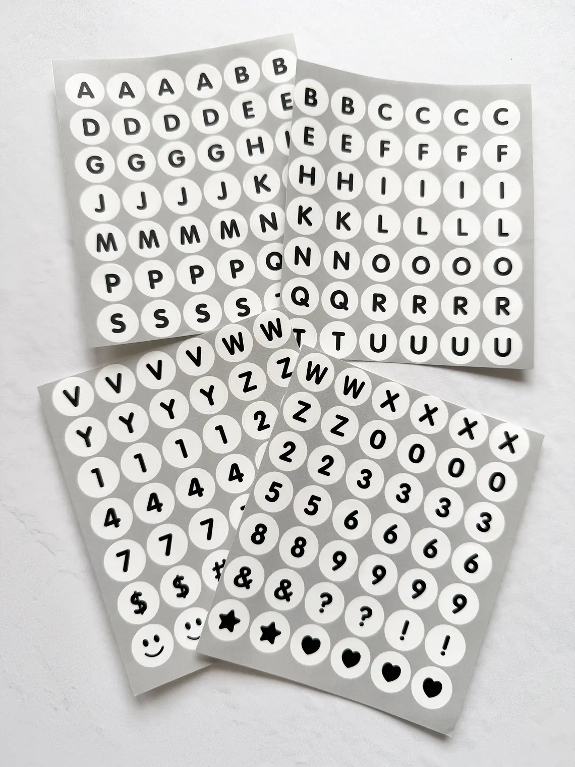 Láminas de Stickers de Letras — Beads 1