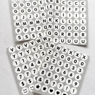 Láminas de Stickers de Letras — Beads