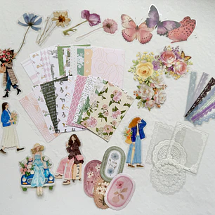 Decorative Sticker Box - Papeles Soft Floral
