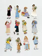 12 Stickers Girls & Blooms - 01 - Miniatura 3