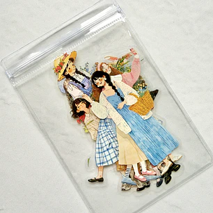 12 Stickers Girls & Blooms - 01