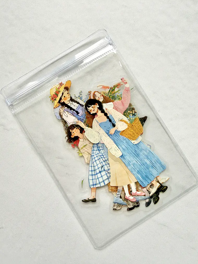 12 Stickers Girls & Blooms - 01 1