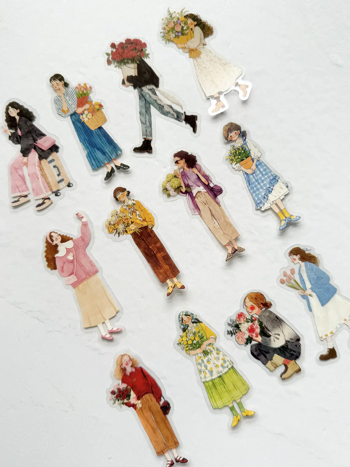 12 Stickers Girls & Blooms - 02 3