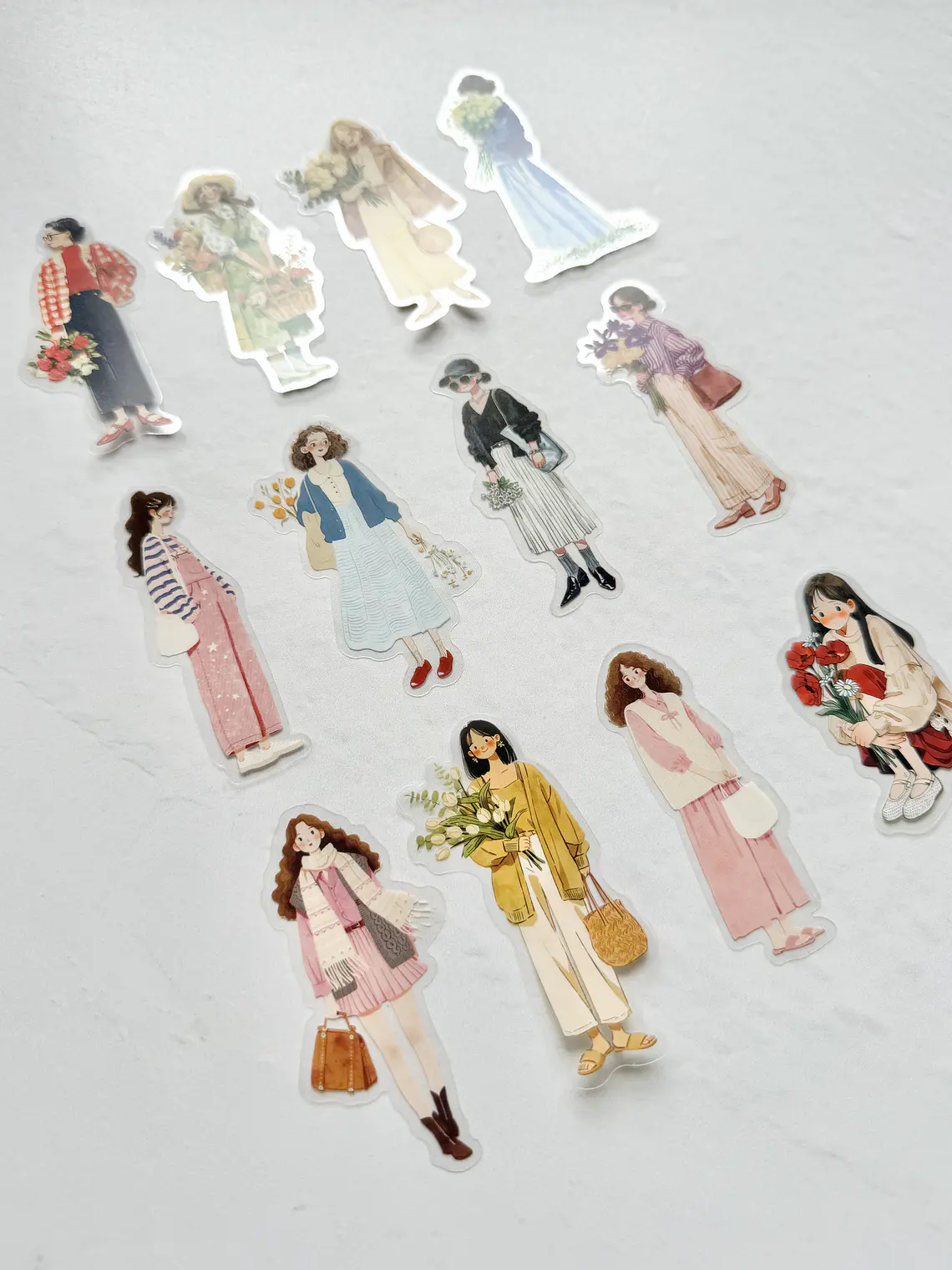 12 Stickers Girls & Blooms - 03 2