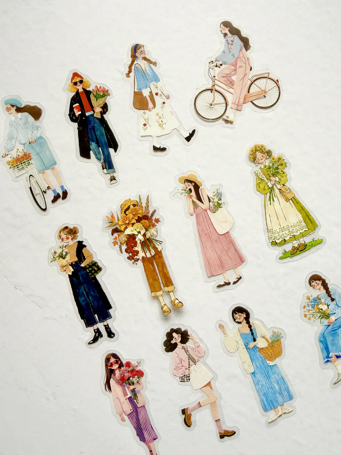12 Stickers Girls & Blooms - 05 2