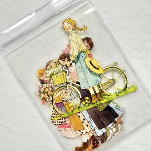 12 Stickers Girls & Blooms - 07