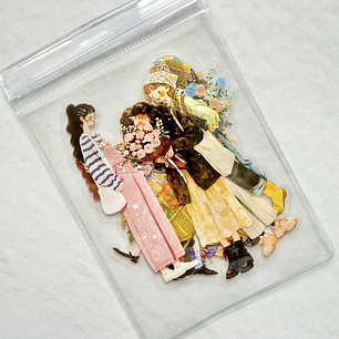 12 Stickers Girls & Blooms - 08